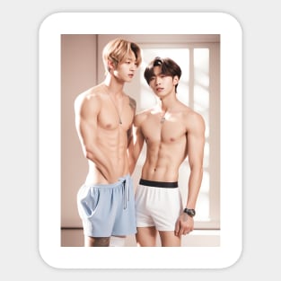 Korean Gay Couple Sticker